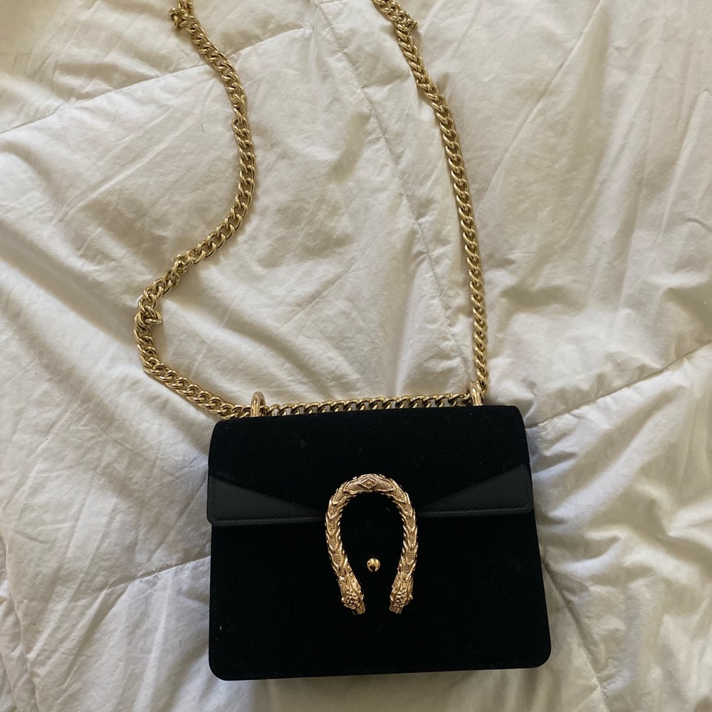 Black and gold purse